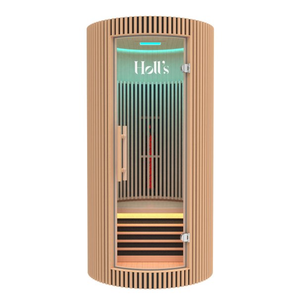 Sauna Moon Infrar&oslash;d Rund 1 plads tr&aelig;farve Holls